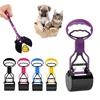 Pet Pooper Scooper Dogs Shit Clip Long Handle Jaw Poop Scoop Outdoor Animal Feces Cleaner Picker Excrement Collector Clean Tools 2