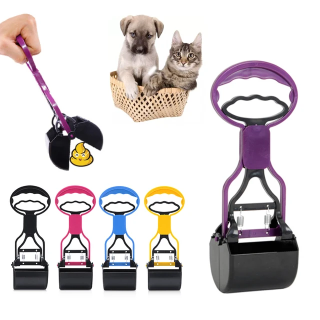 Pet Pooper Scooper Dogs Shit Clip Long Handle Jaw Poop Scoop Outdoor Animal Feces Cleaner Picker Excrement Collector Clean Tools 2