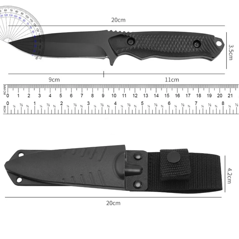 Sheath Knife 1pc Stainless Steel Pocket High Hardness Portable Peel Outdoor Barbecue