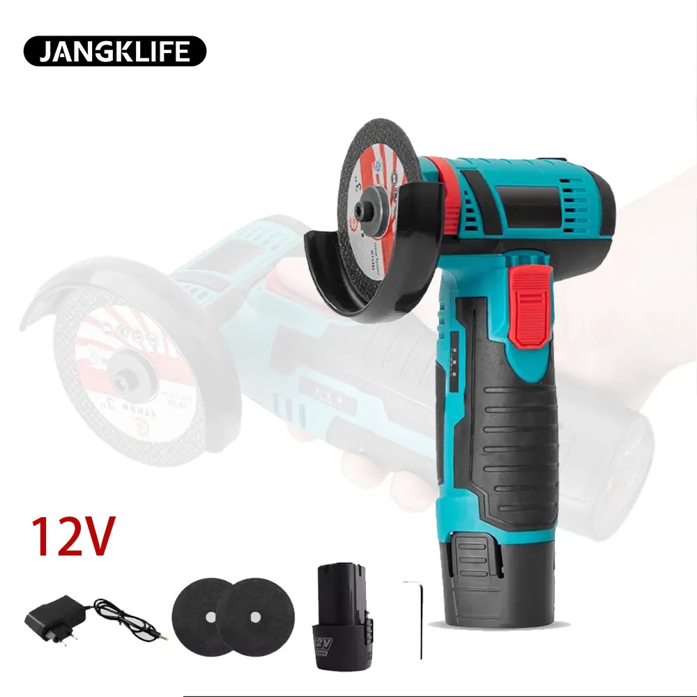 Electric Angle Grinder JANGKLIFE Mini Rechargeable Cutting Machine Polishing Machine Household Hand Grinder