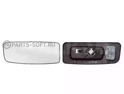 ALKAR 6415994 6415994_стекло зеркала левое с кроншт. выпукл. шир. обзор. подогр.\ MB Sprier 06 VW ar |