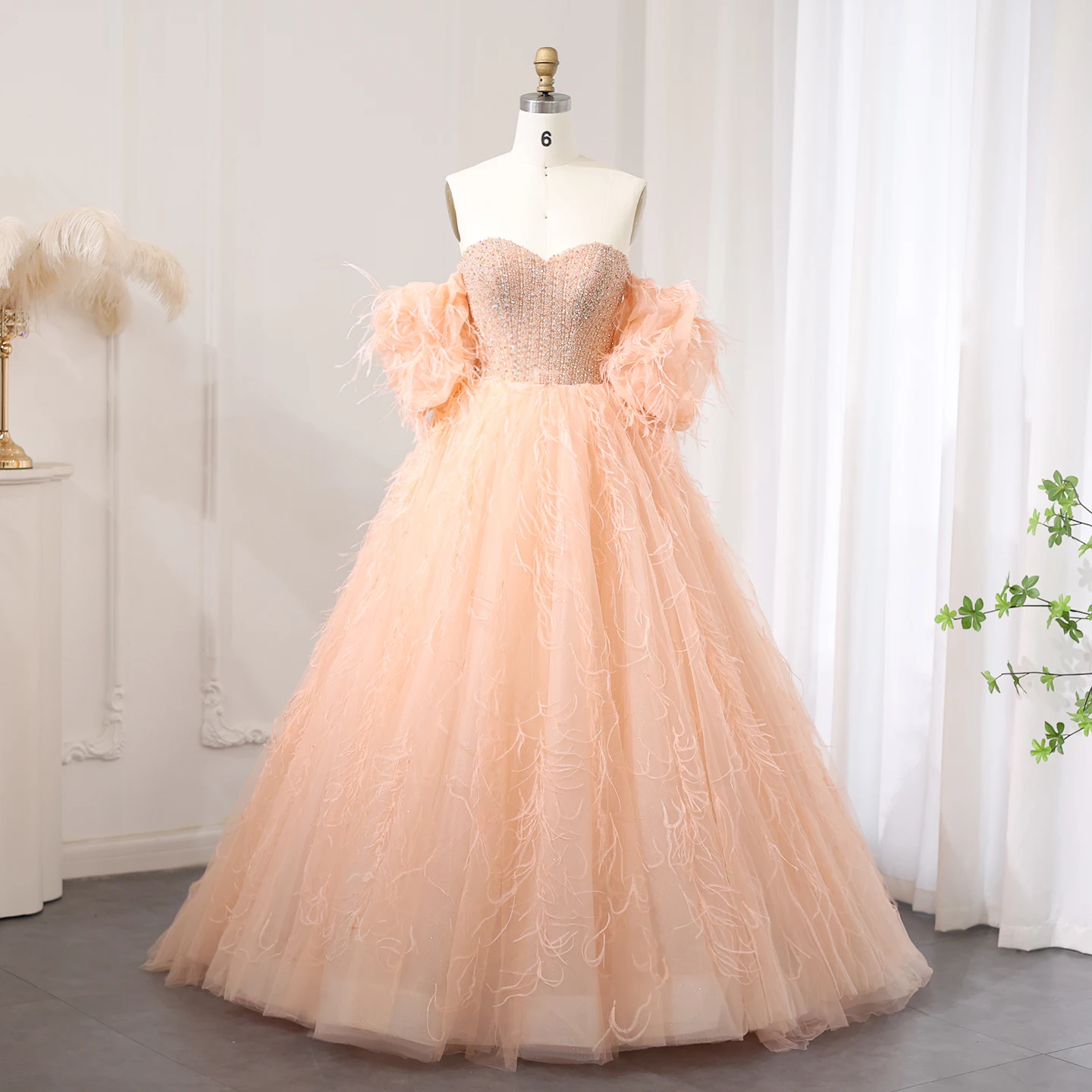 Orange One Shoulder Sequins Ball Gown Sparkly Prom Dress with Bow  Sleeveless Tulle Evening Dresses Long Luxury 2023 Party Gowns - AliExpress