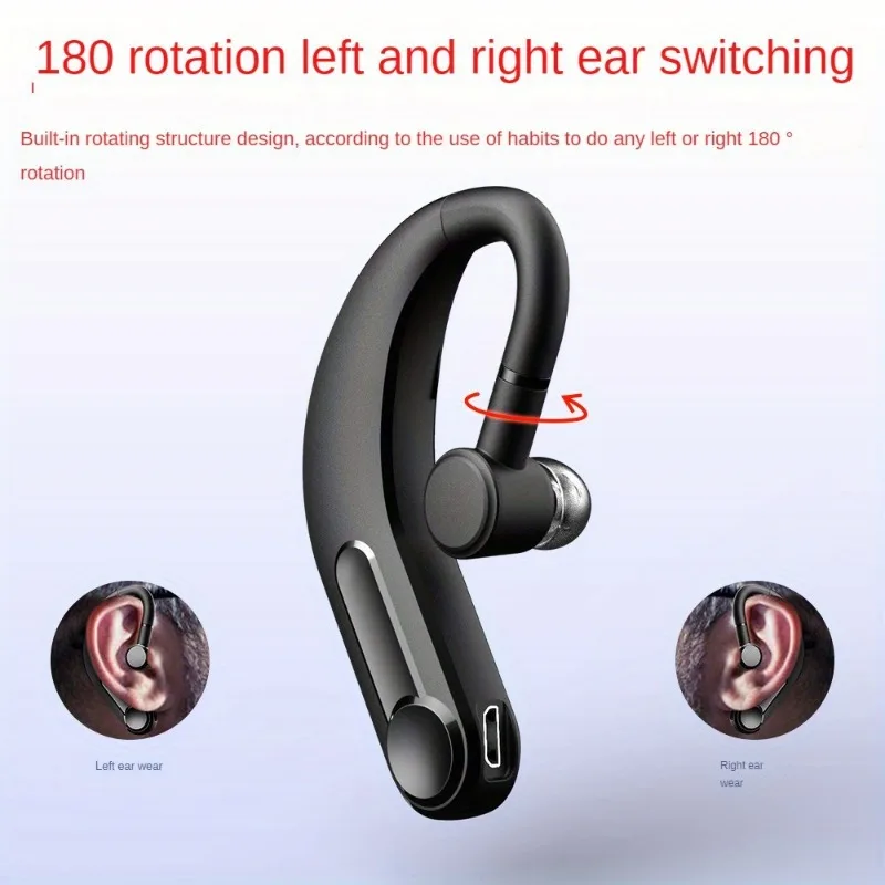 New Wireless Bluetooth Headset Hanging Ear Business Bluetooth Headset Sports Running in-ear Bluetooth Headset Thin Comfortable