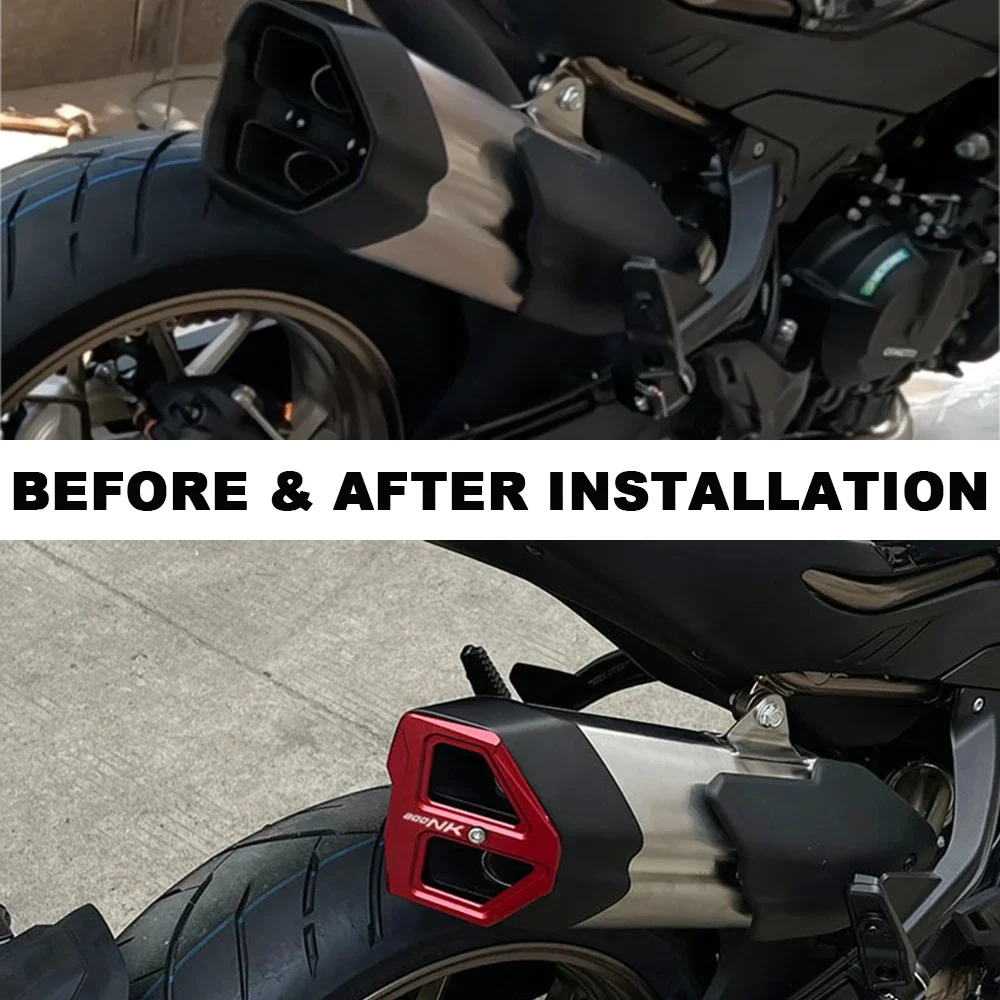 2023 800NK Accessiores CFMOTO NK 800 NK800 오토바이 배기 후드 가드 커버 후면 트림 장식 커버 파이프 테일 엔드