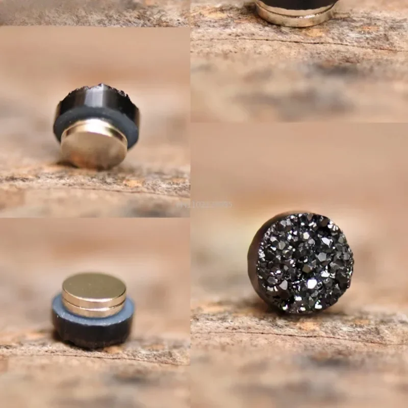 Stainless Steel Stud Earrings for Men Women Unisex Magnet Earrings Without Piercing Lymphvity Germanium Ear Clips
