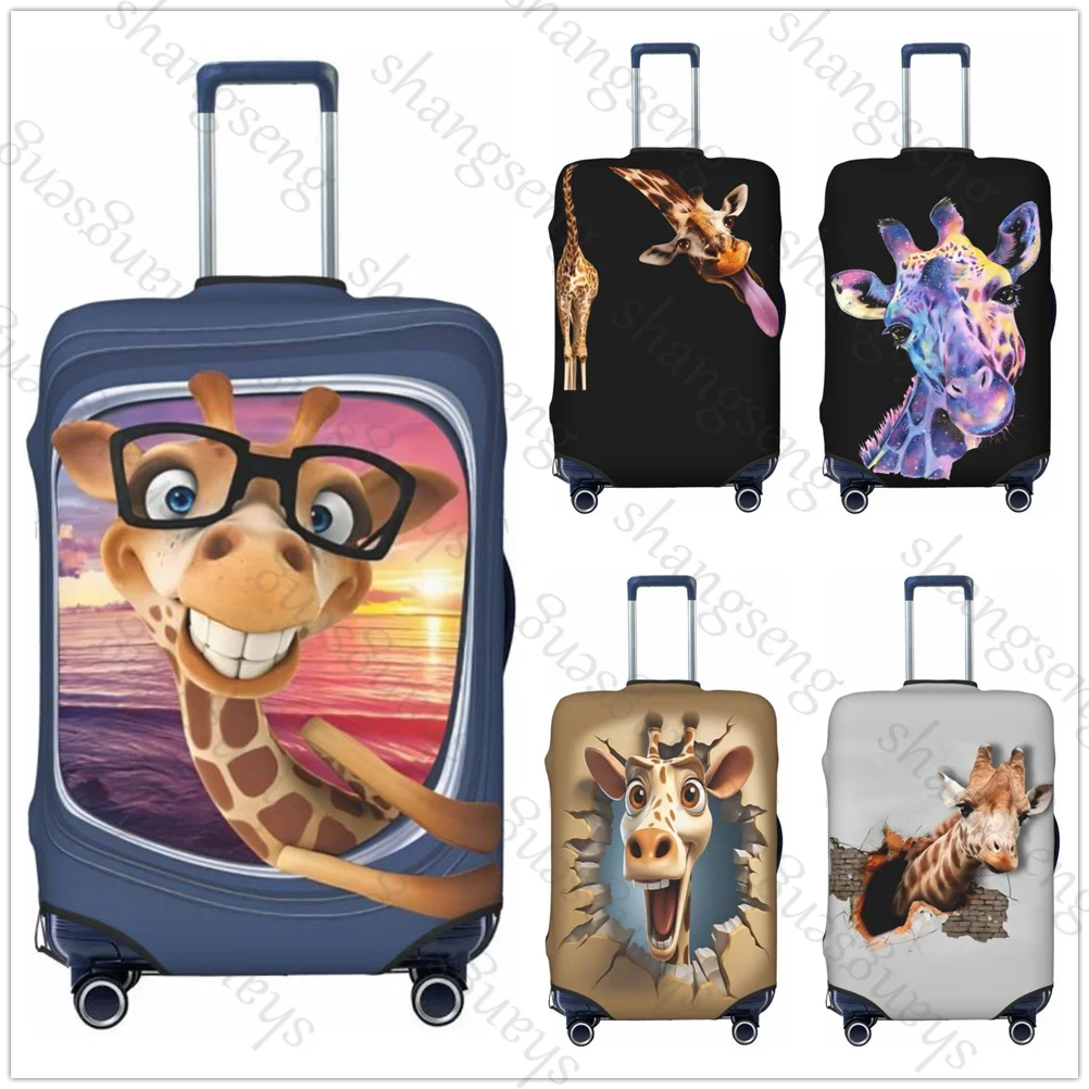 Luggage Cover Giraffe Cartoon Elastic Trolley Suitcase
