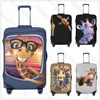 Giraffe funny cartoon Thicken Luggage Cover Elasticity Trolley dust cover Suitcase Protection Cover Suitcase Case Accessories 1