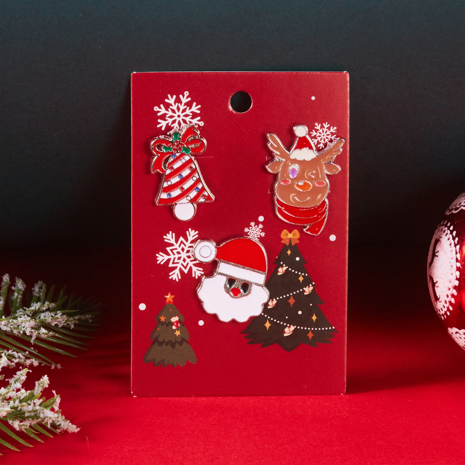 Frohe Weihnachten Baum Hirsch Schneemann Emaille Brosche Set für Frauen Männer Mode Weihnachten Party Festliche Urlaub Schmuck Neujahr Geschenk – Detail 9