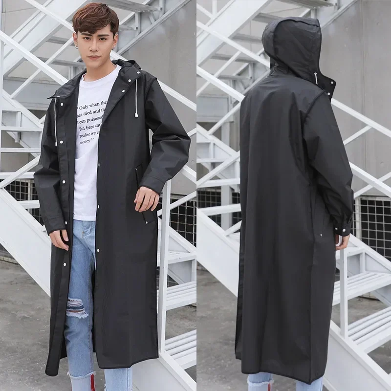Motorcycle Long Raincoat Unisex Male Women Rain Coats Poncho Suit Jacket Tourist Bike Running Hooded Hiking Rainwears Waterproof