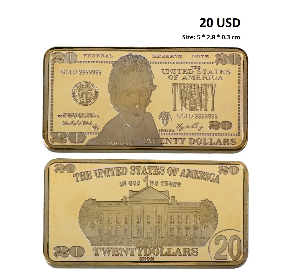 Luxurious Gold/Silver Plated US Dollar Design Souvenir Coin Set - Elegant Collectible and Business Gift