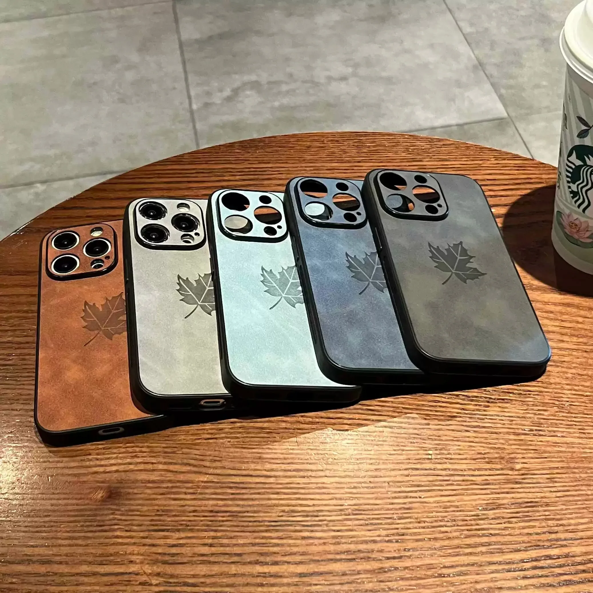 Premium Leaf Design Matte Phone Case - Luxury Cortex Collection