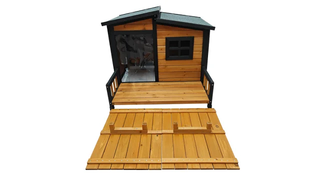 wooden dog house