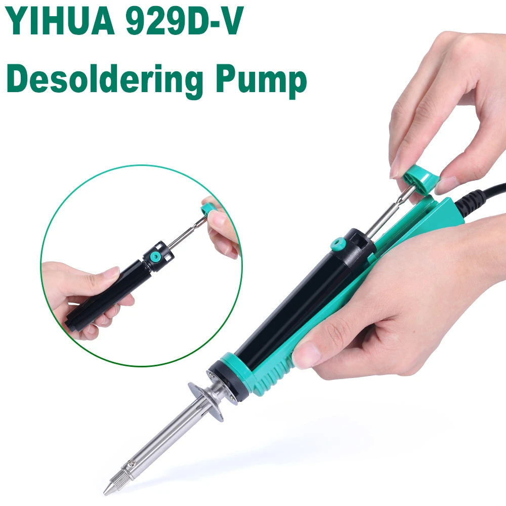 YIHUA929DVTinSuckerElectricDesolderingIronSolderPumpWith