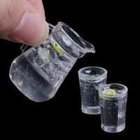 3pc/set Simulation Mini Juice Jug Cup Set Drink Milk Model Toys for Doll House Decoration 1/12 Dollhouse Furniture Accessories 1