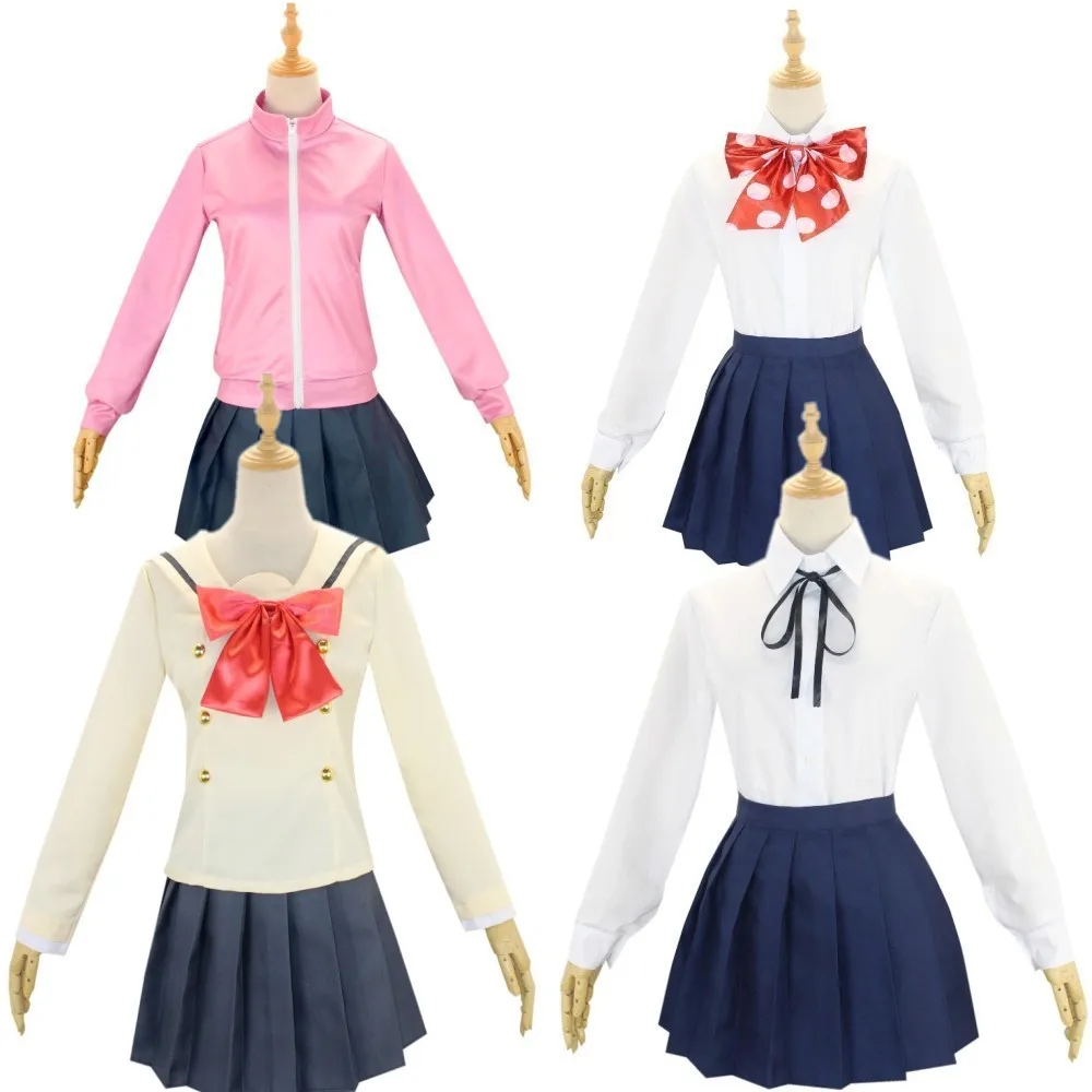 

Bocchi The Rock Gotou Hitori Cosplay Yamada Ryo Kita Ijichi Cosplay Costume JK Uniform Pink Jacket Skirt Suit Halloween Clothes