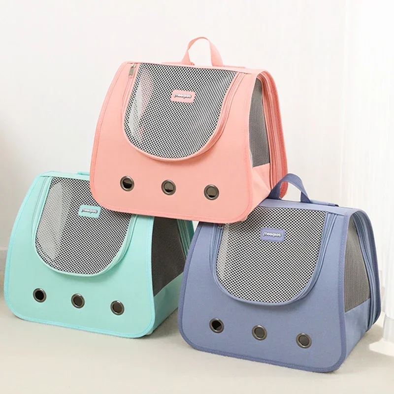 Sac &agrave; Dos De Voyage En Plein Air Pour Chat Fournitures Portables Double &eacute;paule Sac Pour Animaux De Compagnie &agrave; La Mode