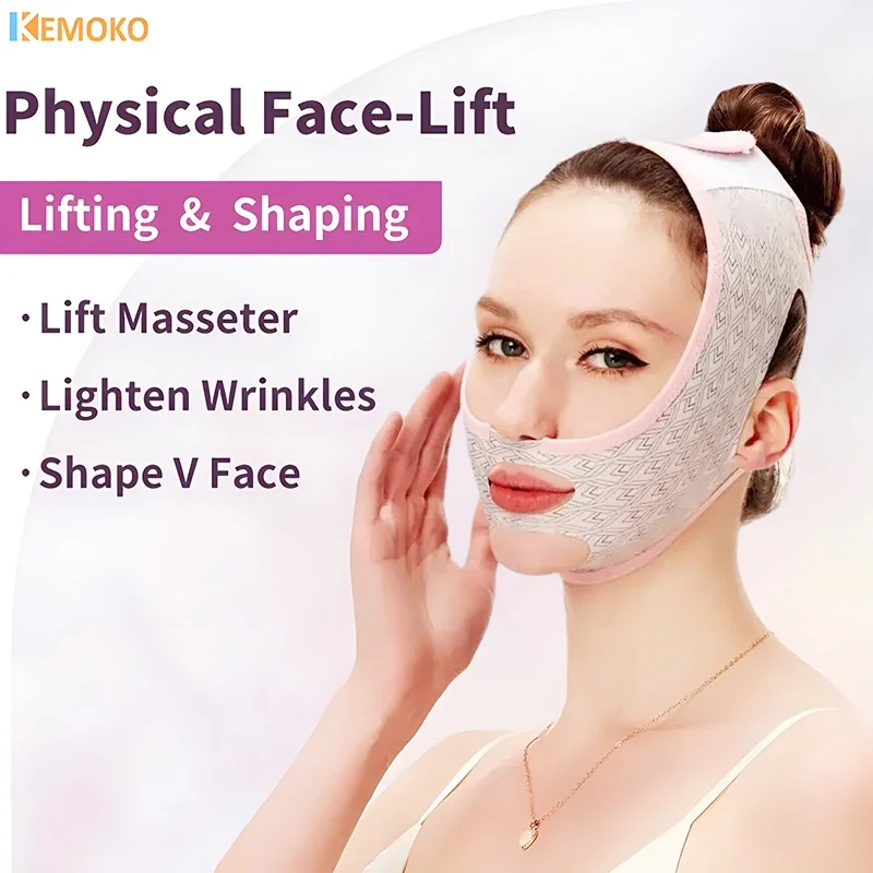 Benda Dimagrante Elastica Per Il Viso V Line Face Shaper Donna Chin Cheek Lift Up Belt Massaggiatore Facciale Strap Sculpting Rassodante Skin