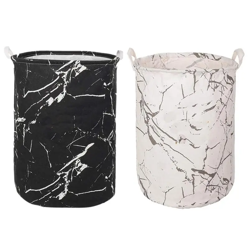 

Складная круглая корзина для белья для спальни, водонепроницаемая корзина для грязной одежды, корзина для хранения игрушек с ручкой, органайзер для одежды и игрушек