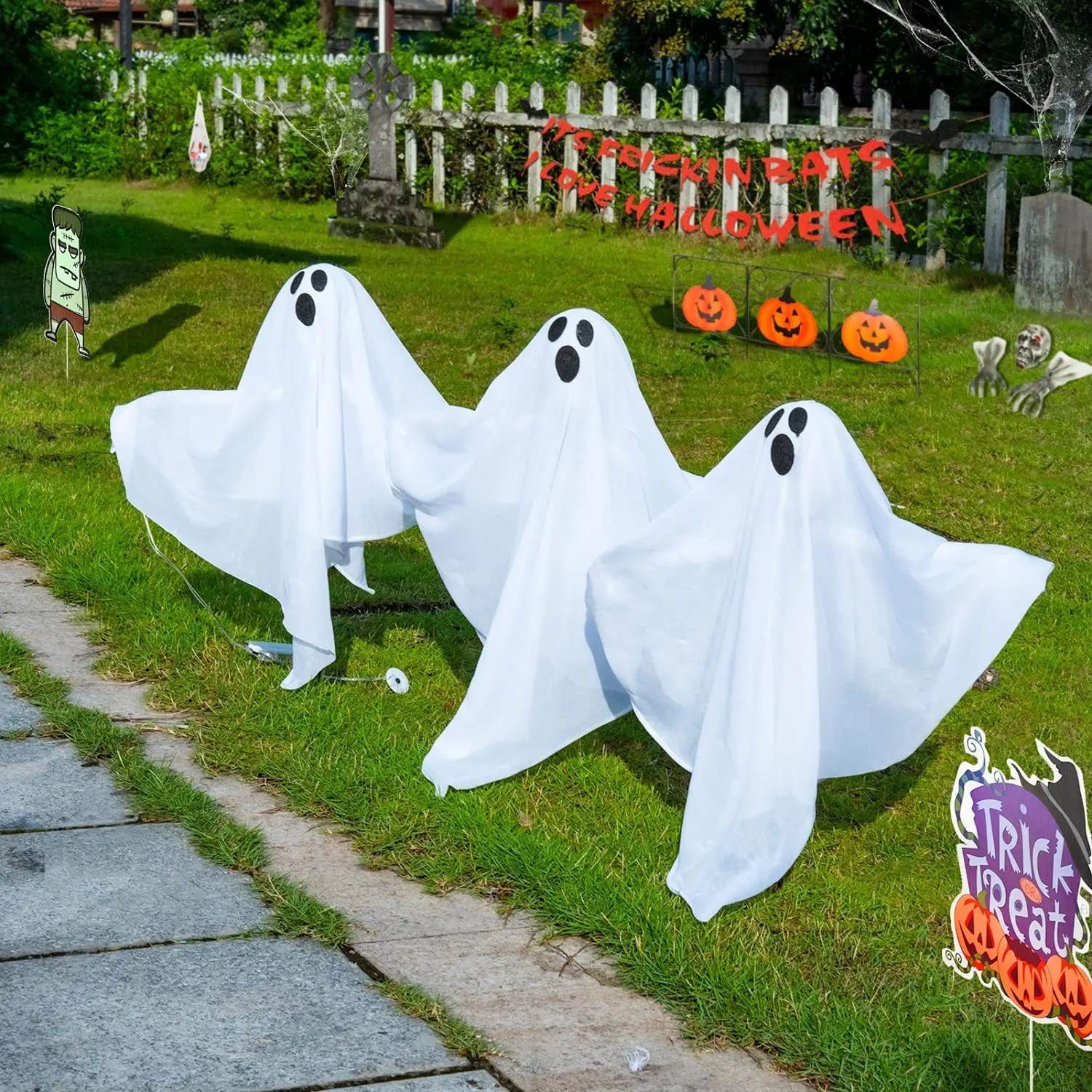 Light-Up Ghost Halloween Decorations