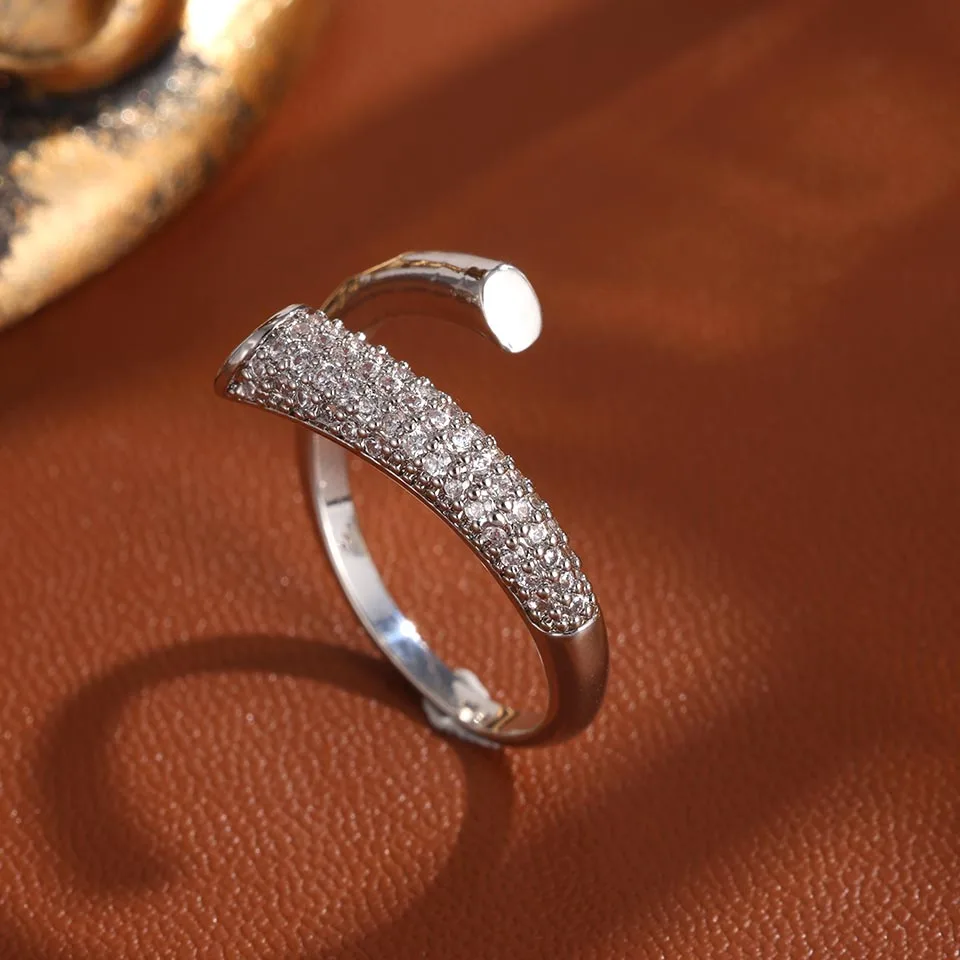 ZAKOL الذهب الأبيض اللون AAA الزركون سوار خاتم مجم...