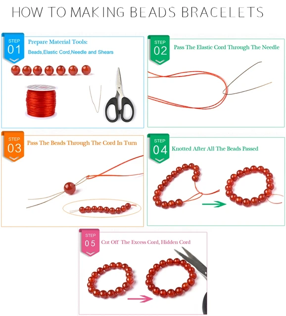 Stretchy String How To Tie Off Beaded Bracelets Tie Off How To Tie