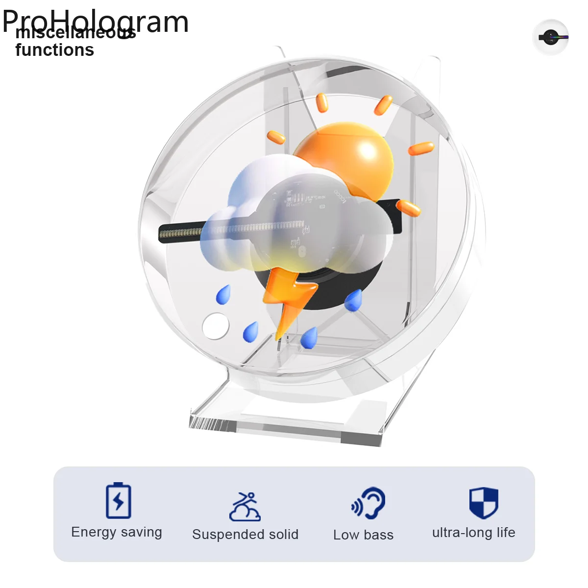 Mini 3D HD Hologram Fan Projector LED Sign Holographic Player Image Video Advertising Display