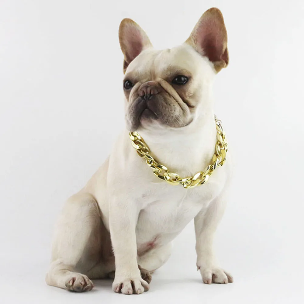 French Bulldog Puppy Cuban Link Chain Fashion Hip Hop Puppy Dog