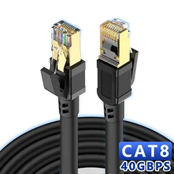 Ultra - Fast Cat 8 Ethernet Cable - 40Gbps SFTP Network LAN Patch Cord - 1M (Cat8 Round Cable)