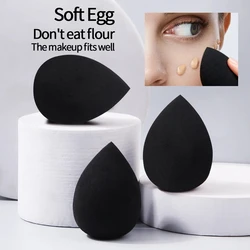 Black Makeup Sponge Set - Expanding, Non - Stick Powder Puffs (3 or 5 Pack) (3PCS)