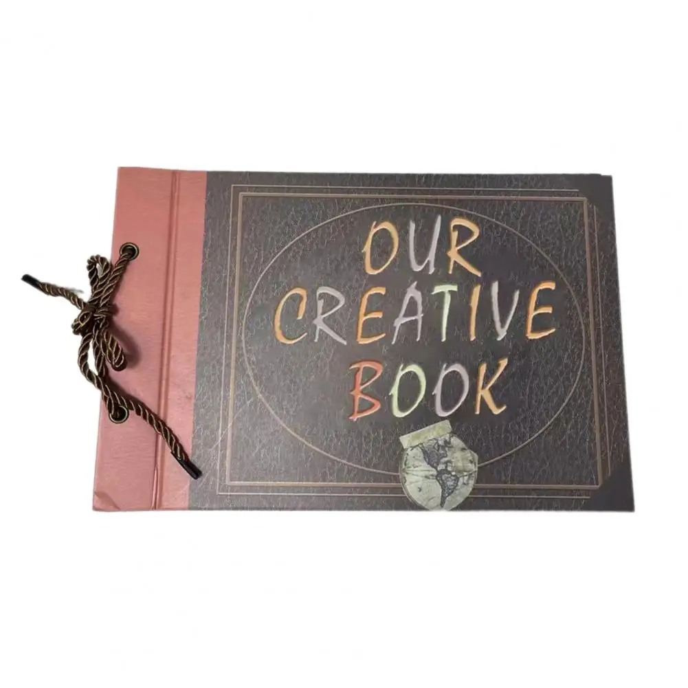 

Scrapbooking Photo Album Vintage Kraft Paper Scrapbook Photo Album for Wedding Travel Memories Diy Hard Cover Loose for Family