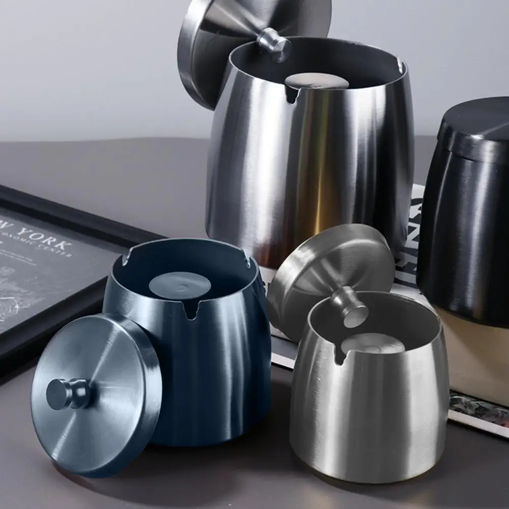 Posacenere Con Coperchio In Acciaio Inox - Antiodore, Per Interni Ed Esterni - Foto 8