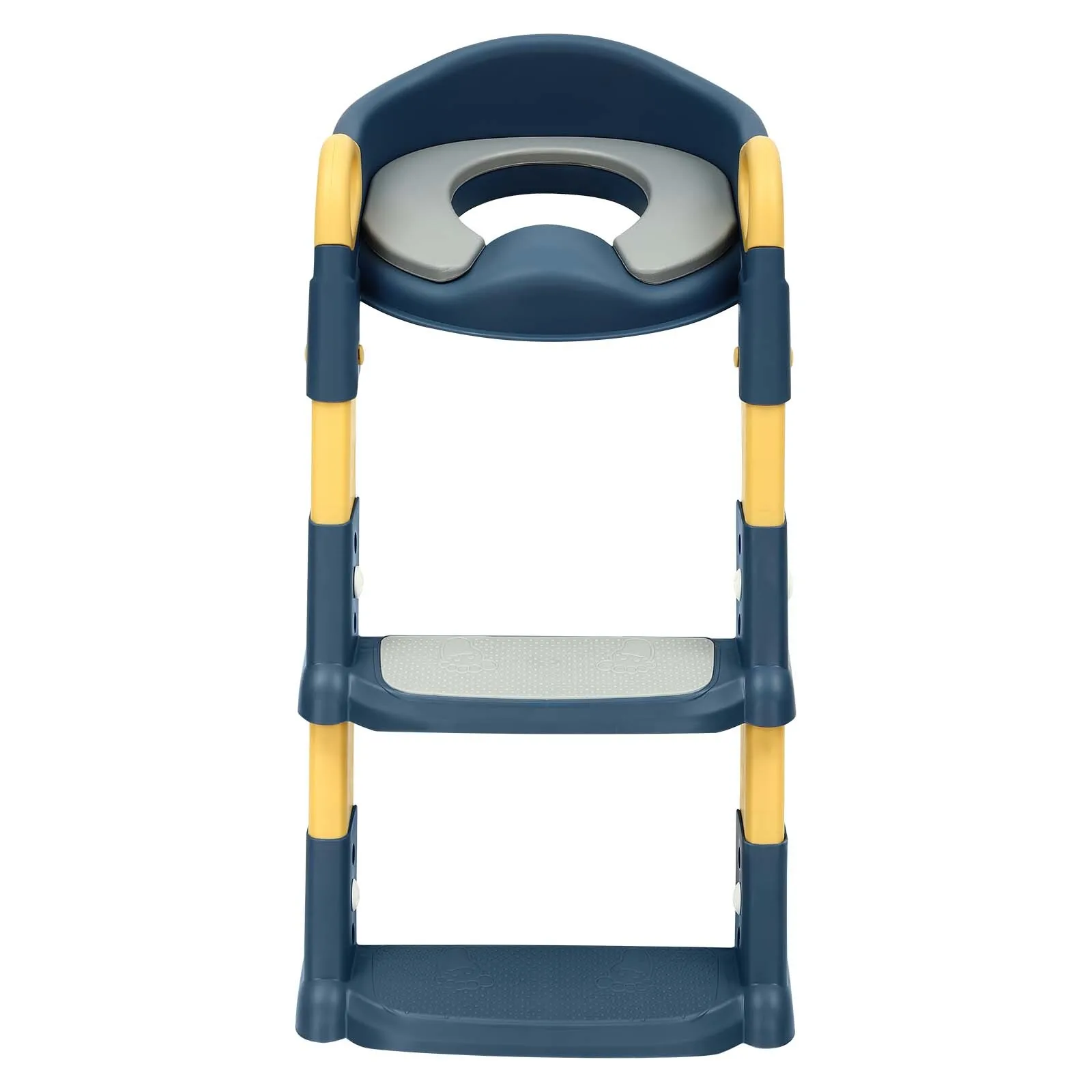 Verstellbarer Toilettensitz mit Treppe für Kinder, rutschfest, faltbar, bequem, geeignet für Toiletten in V/U/O-Form von 2–7 Jahren – Detail 6