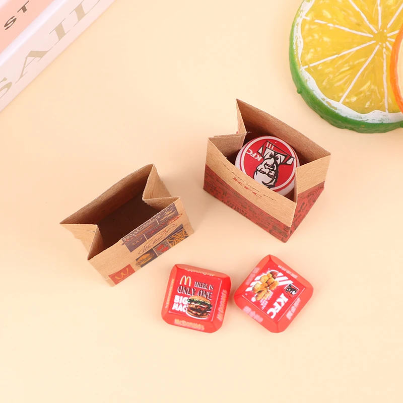 Doll House Kit DollHouse Miniature Simulation Takeaway Package Model DIY Accessories Furniture Toys 1Set