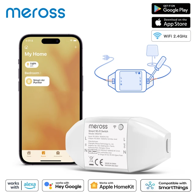 Meross HomeKit Smart WiFi Garage Door Opener, Works with Apple HomeKit,  Siri, CarPlay, Alexa, Google Assistant and SmartThings - AliExpress