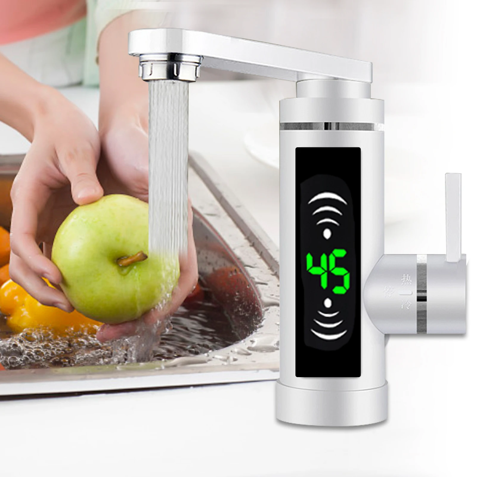 3000W Digital Elektrisch Muslimled Wasserhahn Bad/Kauche Sofort Warm Armatur