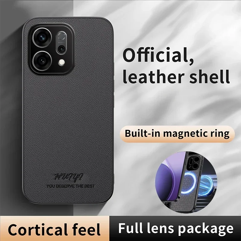Luxury Business Leather Magnetic Phone Case - Matte Shockproof Protection Cover
