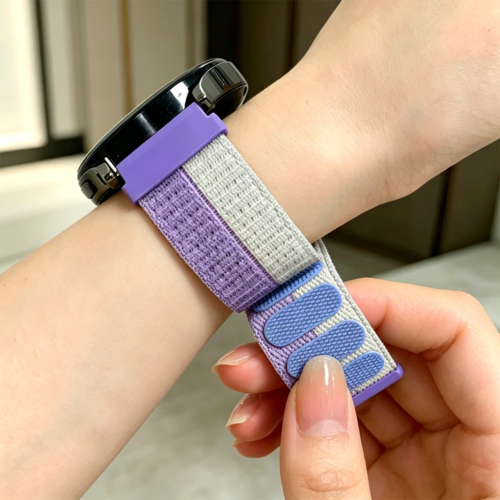 Breathable Nylon Loop Strap with Velcro Closure - 20mm/22mm