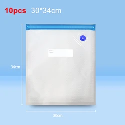 Reusable Vacuum Sealed Food Storage Bags - Set of 10 (30x34cm 10pcs)