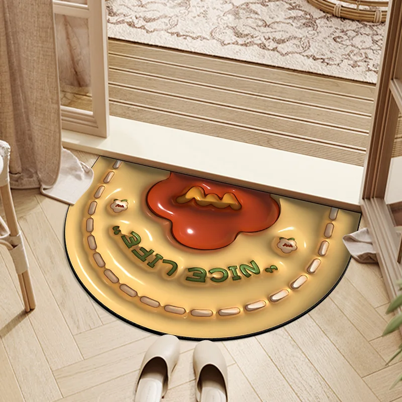 

Small Fresh Bathroom Floor Mat Absorbent Quick Drying Bathroom Dirt Resistant Floor Mat rug