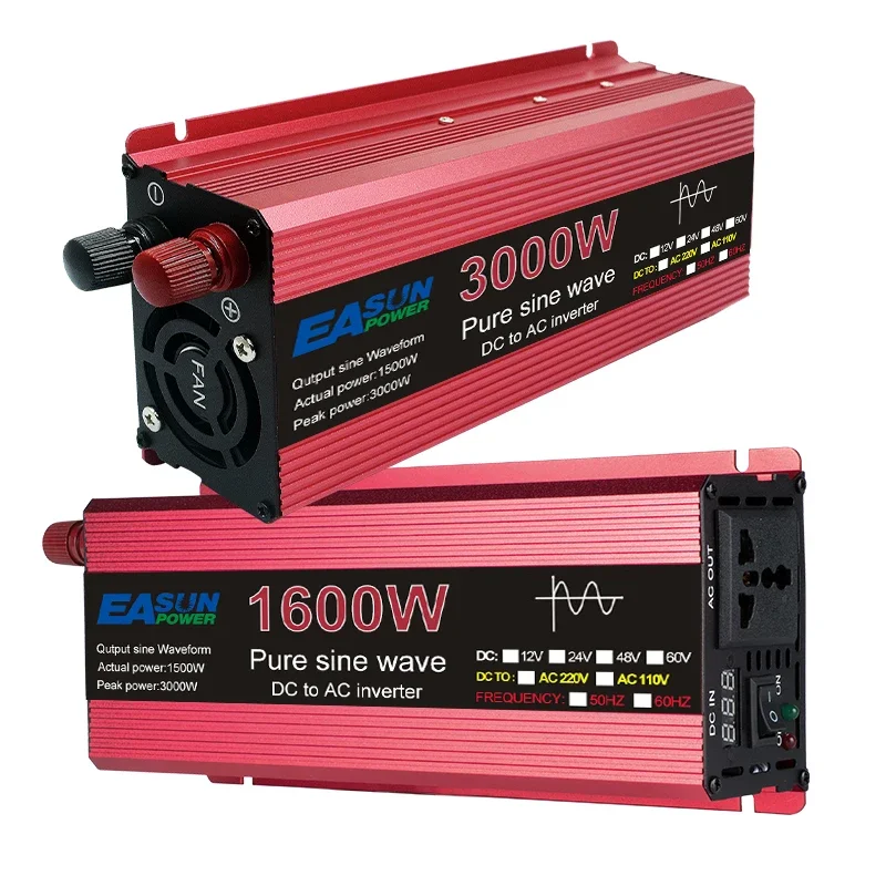 Easun Solar 3Kw 3000 Watt 12V 24V Dc A Ac 120V 220V 1000W 1600W 2200W Car Rv Power Inverter A Onda Sinusoidale Pura 3000 W