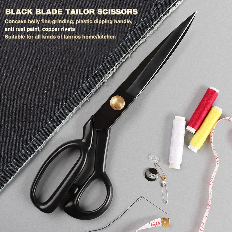 Professional Tailor Scissors Cutting Scissors Vintage Stainless Steel Fabric Leather Cutter Craft Scissors For Sewing Accessory