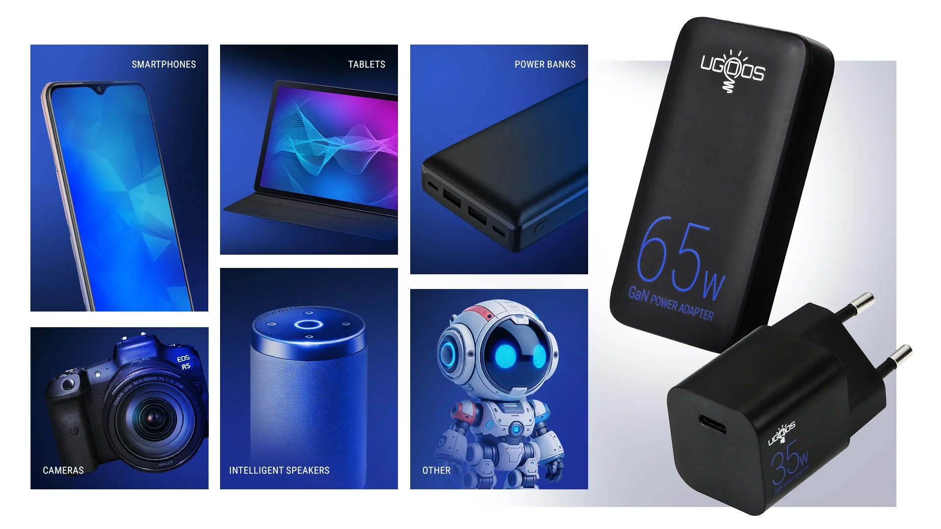 PD 35W/65W/140W Type C Charger Power Adapter for Mobile Phone/Bluetooth Earphone