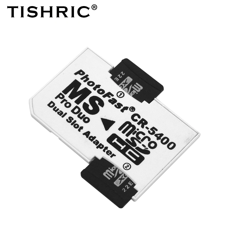 Lettore Di Schede Da Tf A Sd Tishric, Ghiera Micro Sd Pro Duo, Compatibile Con 2 Schede Tf A Adattatore Micro Sd Supporto Os Con Capacità Di 64Gb