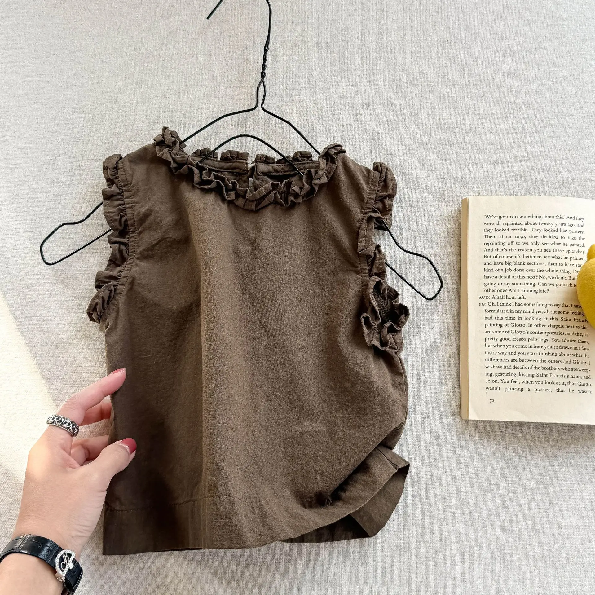 Kids shirts Children's Vest Summer Korean Girl's Sleeveless Lace 1-7Year Casual Tops