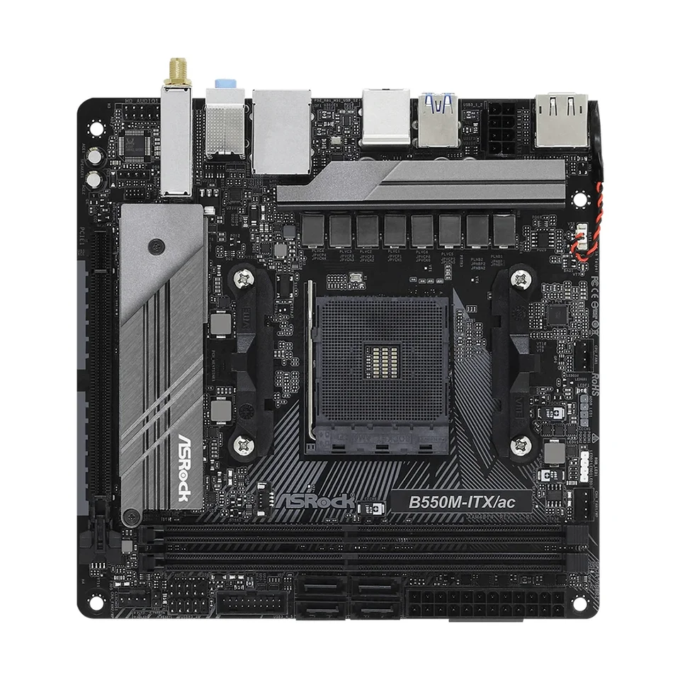 ASRock B550M-ITX/AC Motherboard Support Ryzen 5 5600 5600G R7