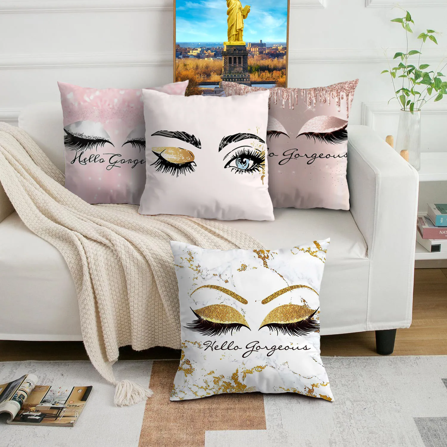 Pillowcases Pillows With Eyelashes On Them Eyelashes Pillowcase
