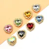 10pcs/batch 18MM metal heart rhinestone buttons handmade DIY sewing clothing wedding decoration accessories 5