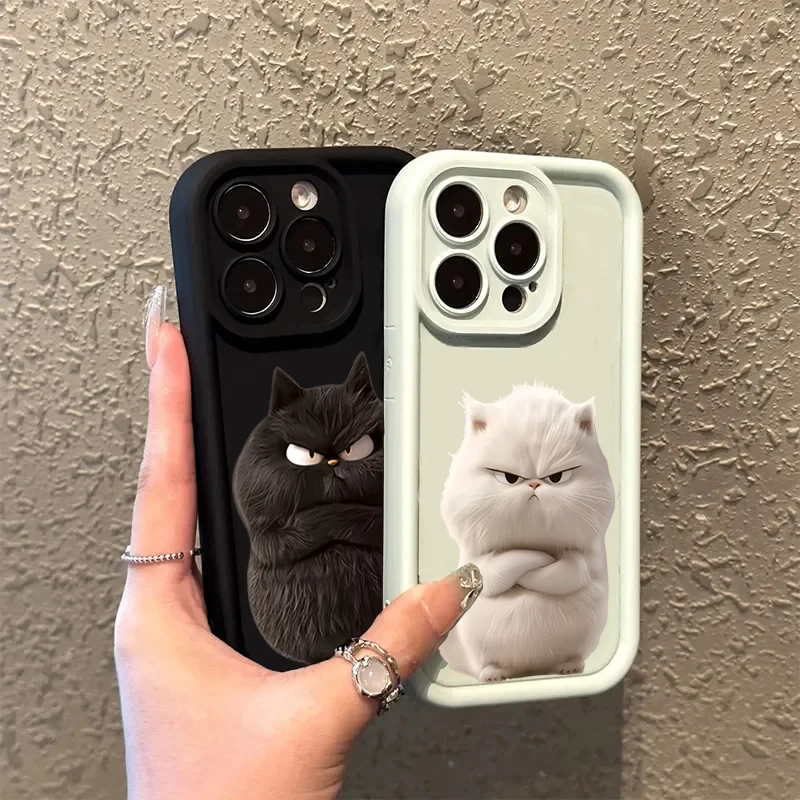 Charming Black Cat TPU Soft Silicone Phone Case Cover