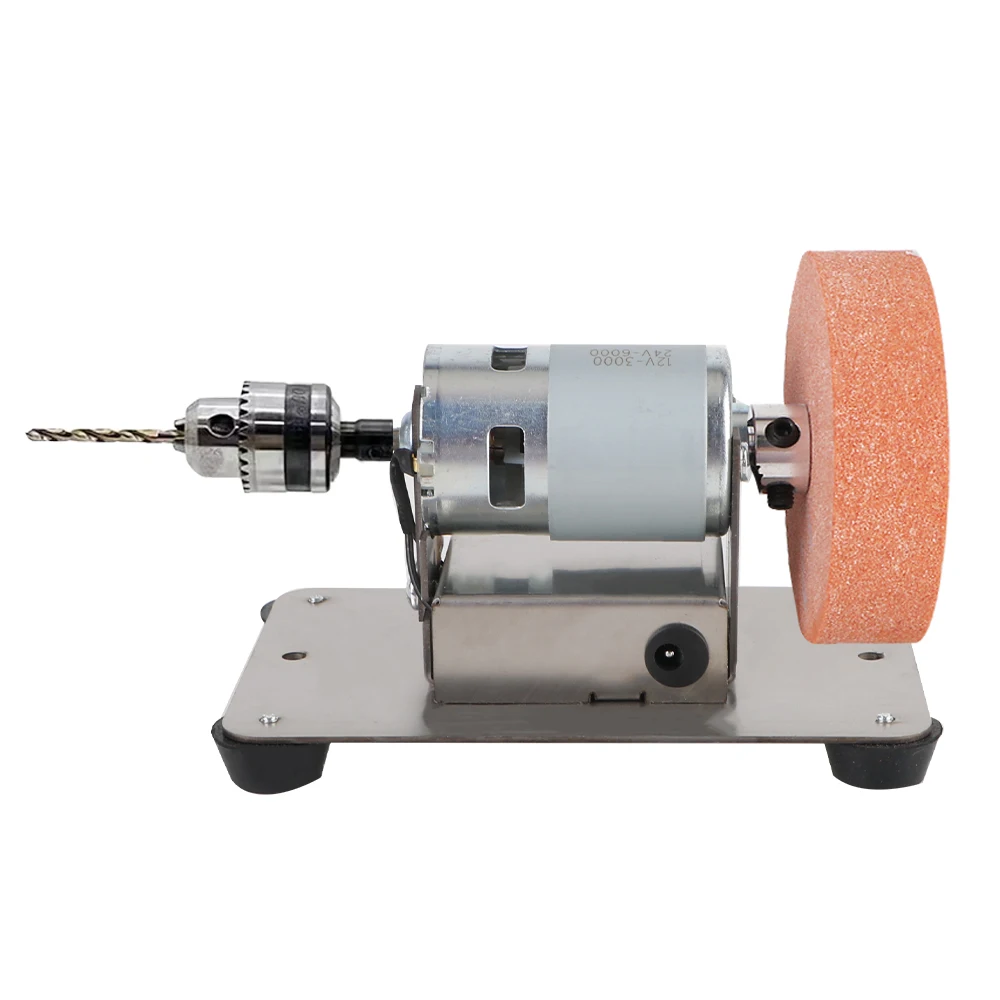 Micro Coarse and Fine Polishing Mini Double Grinder MachineArtifact Table Electric Grinding Wheel Grindig Stone Grinder Motor