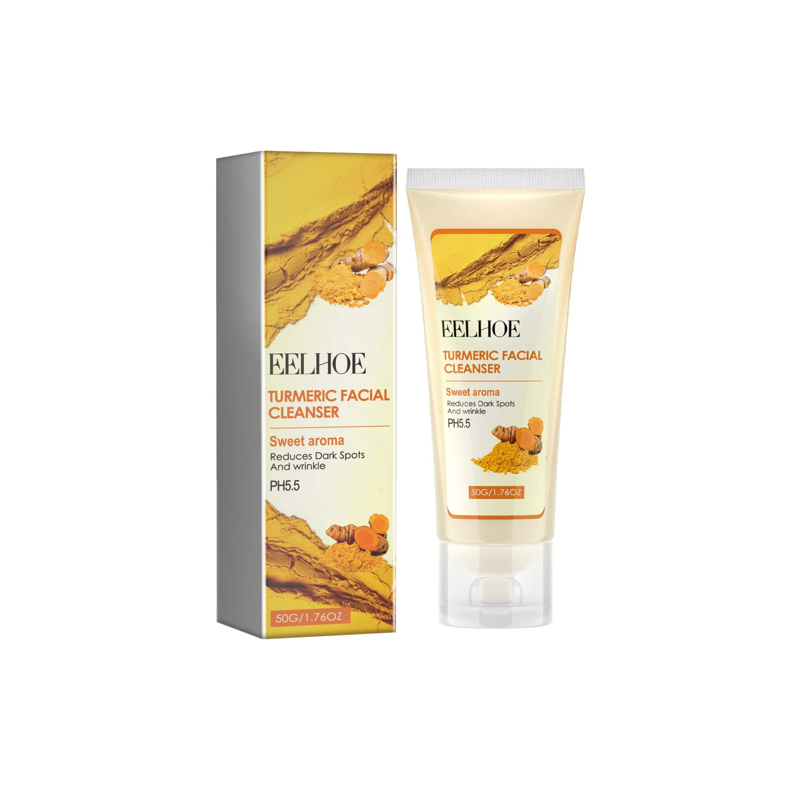 Turmeric Skincare Facial Cleanser Deep Cleansing Gentle Cleansing Skin Barrier Repairing Hydrating 5